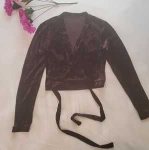Yummy Chocolate Velvet Crop Top